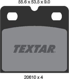 Textar 2061005 - Комплект гальмівних колодок autocars.com.ua