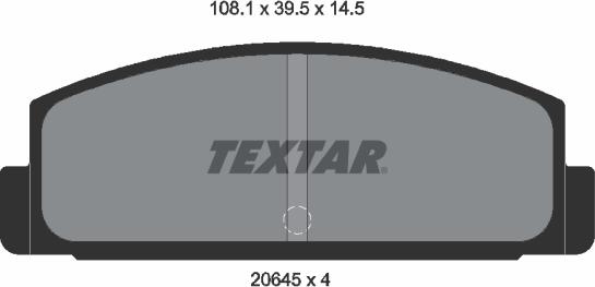 Textar 2064501 - Гальмівні колодки, дискові гальма autocars.com.ua
