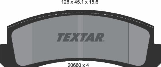 Textar 2066001 - Гальмівні колодки, дискові гальма autocars.com.ua