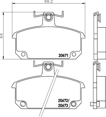 Textar 2067101 - Тормозные колодки, дисковые, комплект autodnr.net