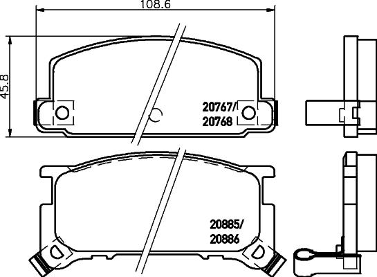 Textar 2076701 - Тормозные колодки, дисковые, комплект autodnr.net