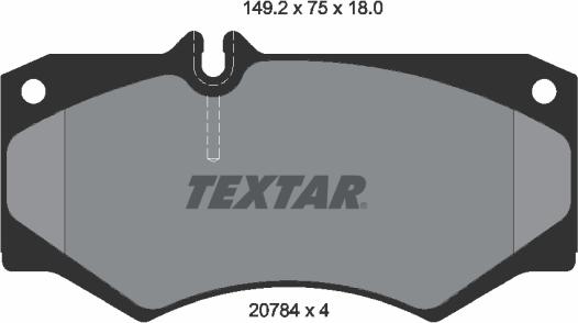 Textar 2078401 - Комплект гальмівних колодок autocars.com.ua