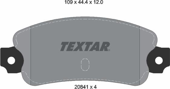 Textar 2084102 - Тормозные колодки, дисковые, комплект autodnr.net