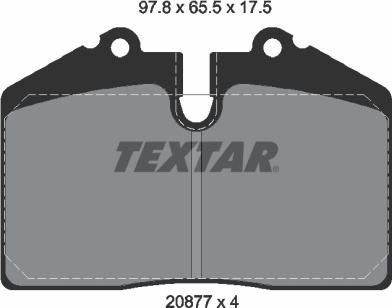 Textar 2087702 - Гальмівні колодки, дискові гальма autocars.com.ua