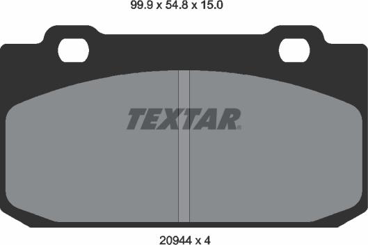 Textar 2094401 - Тормозные колодки, дисковые, комплект autodnr.net
