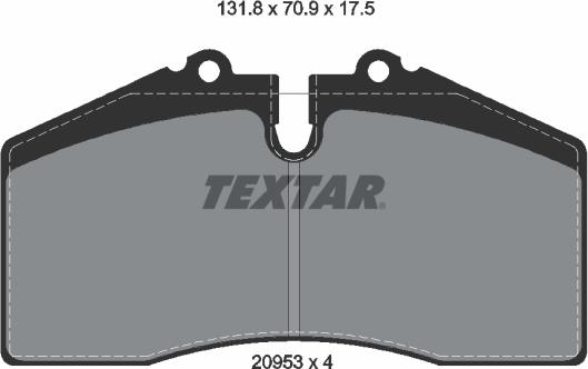 Textar 2095302 - Тормозные колодки, дисковые, комплект autodnr.net