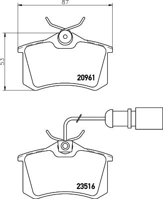 Textar 2096105 - Тормозные колодки, дисковые, комплект autodnr.net