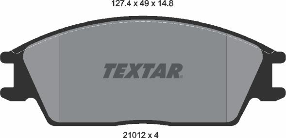 Textar 2101204 - Тормозные колодки, дисковые, комплект autodnr.net