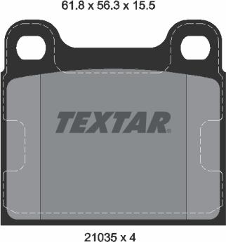 Textar 2103501 - Тормозные колодки, дисковые, комплект autodnr.net