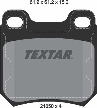 Textar 2105002 - Гальмівні колодки, дискові гальма autocars.com.ua