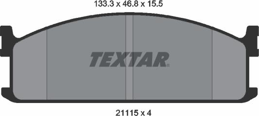 Textar 2111501 - Гальмівні колодки, дискові гальма autocars.com.ua