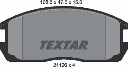 Textar 2112601 - Тормозные колодки, дисковые, комплект avtokuzovplus.com.ua