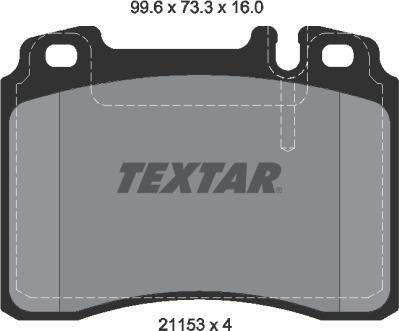 Textar 2115305 - Тормозные колодки, дисковые, комплект autodnr.net