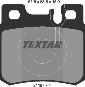 Textar 2119701 - 2119701 TEXTAR Гальмівні колодки до дисків autocars.com.ua