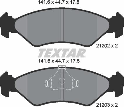 Textar 89002100 - Комплект гальм, дисковий гальмівний механізм autocars.com.ua
