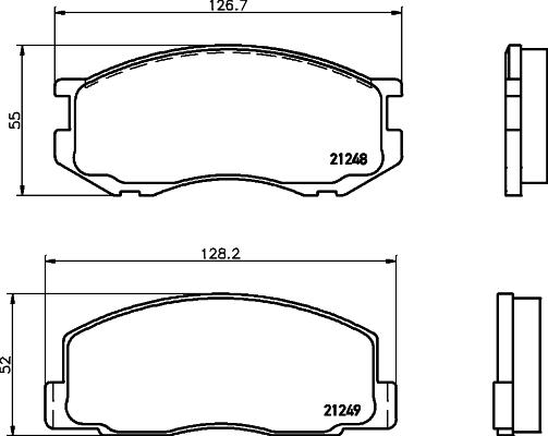 Textar 2124801 - Гальмівні колодки, дискові гальма autocars.com.ua