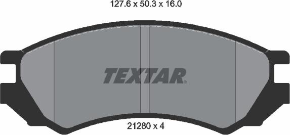Textar 2128002 - Тормозные колодки, дисковые, комплект autodnr.net