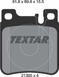 Textar 2130501 - 2130501 TEXTAR Гальмівні колодки до дисків autocars.com.ua