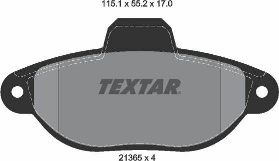 Textar 2136502 - Гальмівні колодки, дискові гальма autocars.com.ua