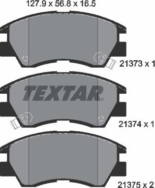 Textar 2137301 - Тормозные колодки, дисковые, комплект autodnr.net