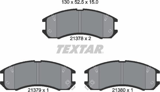 Textar 2137801 - Тормозные колодки, дисковые, комплект autodnr.net