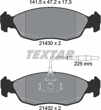Textar 89010800 - Комплект гальм, дисковий гальмівний механізм autocars.com.ua