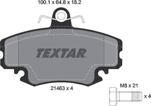Textar 2146306 - Гальмівні колодки, дискові гальма autocars.com.ua