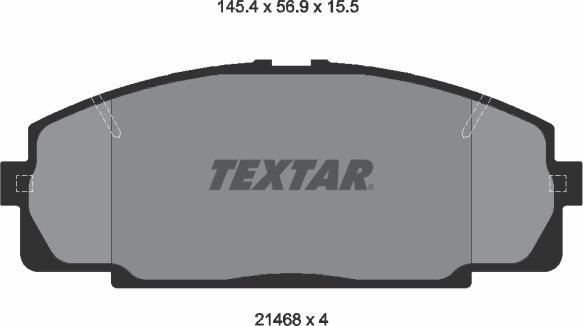 Textar 2146801 - Тормозные колодки, дисковые, комплект avtokuzovplus.com.ua