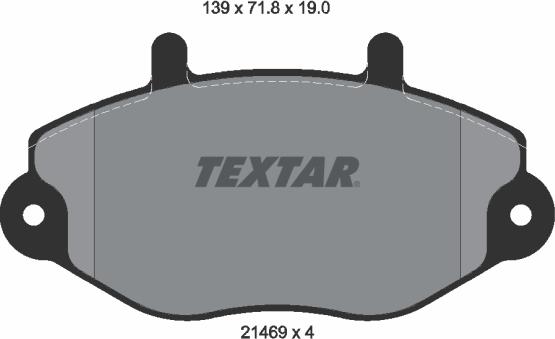 Textar 89002600 - Комплект гальм, дисковий гальмівний механізм autocars.com.ua