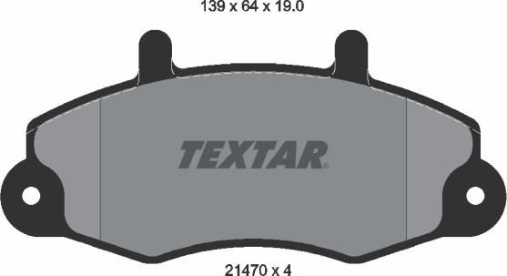 Textar 89002800 - Комплект гальм, дисковий гальмівний механізм autocars.com.ua