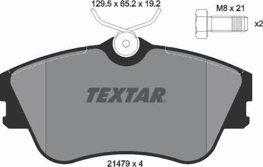 Textar 2147902 - Тормозные колодки, дисковые, комплект autodnr.net
