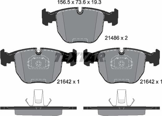 Textar 2148602 - Тормозные колодки, дисковые, комплект autodnr.net