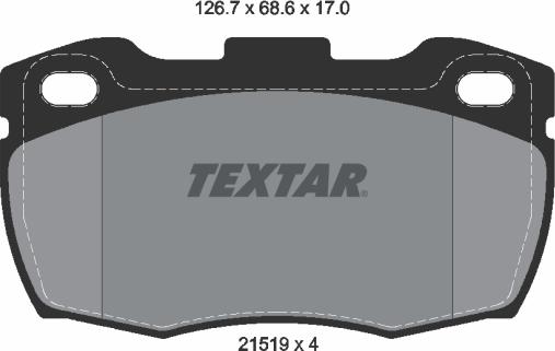 Textar 2151902 - Гальмівні колодки, дискові гальма autocars.com.ua