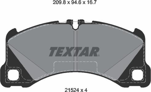 Textar 2152401 - Гальмівні колодки, дискові гальма autocars.com.ua
