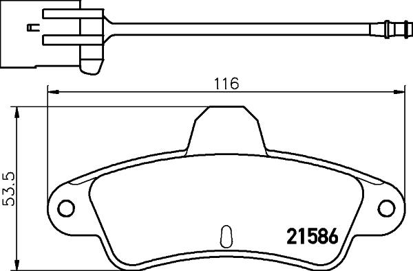 Textar 2158602 - Гальмівні колодки, дискові гальма autocars.com.ua