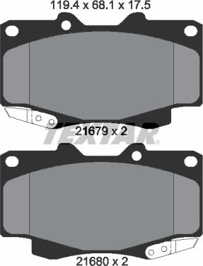 Textar GDB3428 - Гальмівні колодки, дискові гальма autocars.com.ua
