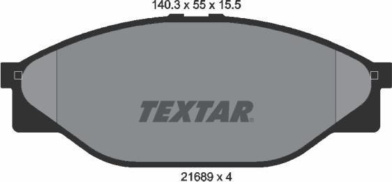 Textar 2168901 - Тормозные колодки, дисковые, комплект autodnr.net