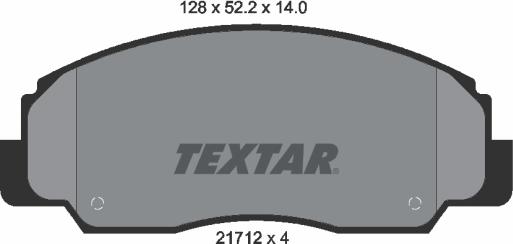 Textar 2171201 - Гальмівні колодки, дискові гальма autocars.com.ua