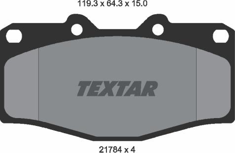 Textar 2178403 - Тормозные колодки, дисковые, комплект autodnr.net