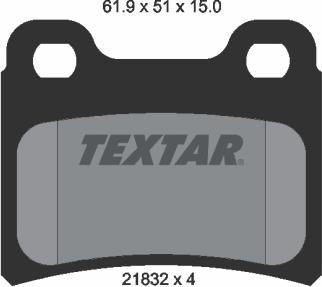 Textar 2183201 - Гальмівні колодки, дискові гальма autocars.com.ua