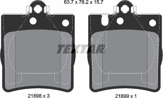 Textar 2189881 - Тормозные колодки, дисковые, комплект avtokuzovplus.com.ua