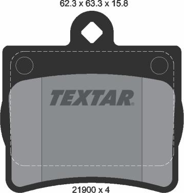 Textar 2190003 - Тормозные колодки, дисковые, комплект autodnr.net
