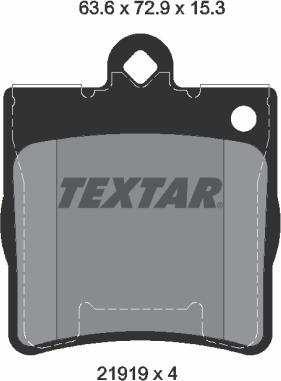 Textar 2191901 - Тормозные колодки, дисковые, комплект autodnr.net
