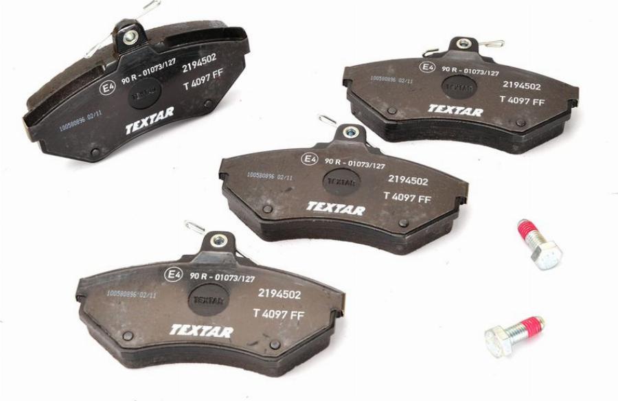 Textar 2194502 - Гальмівні колодки, дискові гальма autocars.com.ua