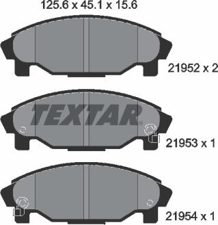 Textar 2195202 - Тормозные колодки, дисковые, комплект autodnr.net