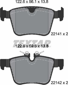 Textar 2214103 - Гальмівні колодки, дискові гальма autocars.com.ua