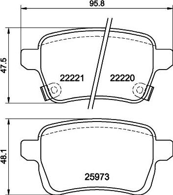 Textar 2222004 - Гальмівні колодки, дискові гальма autocars.com.ua