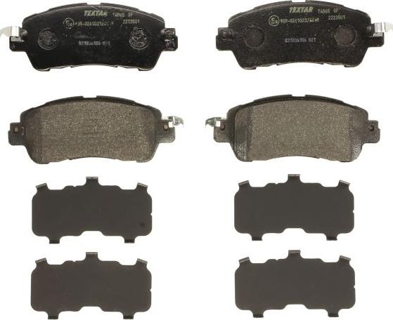Textar 2223501 - Гальмівні колодки, дискові гальма autocars.com.ua