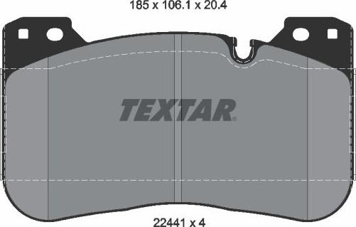 Textar 2244101 - Гальмівні колодки, дискові гальма autocars.com.ua