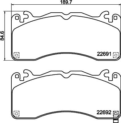 Textar 2269101 - Тормозные колодки, дисковые, комплект avtokuzovplus.com.ua